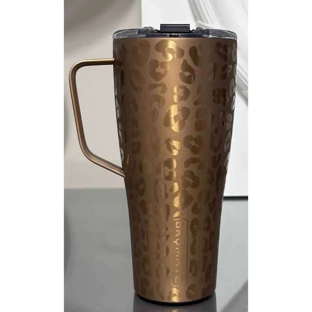 BruMate Toddy‎ XL 32oz, GOLD LEOPARD